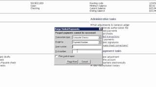 How to purge voided checks in The Financial Edge