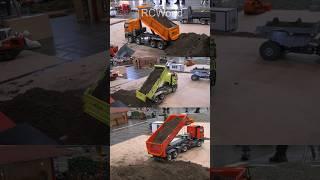 Unloading RC Trucks at Construction Site / Hobbymesse Leipzig 2024