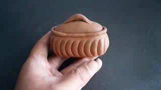 Crafting a very small cooking pot | Art of pottery miniature