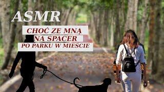 Spacer po mieście Asmr. Szum ulicy i liści. Jesienny Spacer.