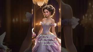 Ai Transforms Countries as Disney inspired characters ️  #ai #aiart #viralshorts #Disney