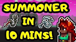 SUMMONER IN 10 MINUTES! Terraria 1.4 Expert Summoner Progression Guide! Summoner Loadout Guide!