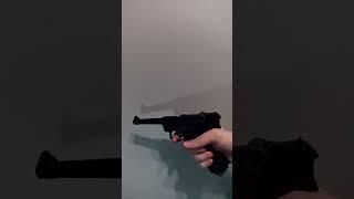 Shooting in slow motion with a WE Luger P08 #shorts #airsoft #pistol #airsoft #guns #slowmotion