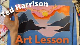 Paint a Magical Ted Harrison Landscape | Easy!