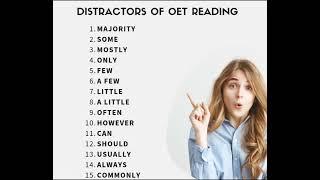 Distractors in OET reading