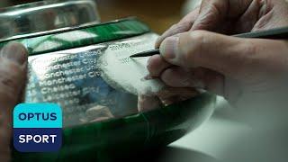 Manchester City get their name engraved on the Premier League trophy