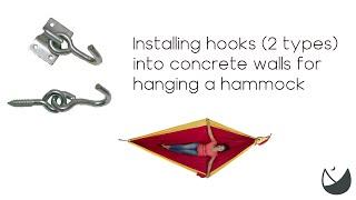 Hammock Hook Installation for Concrete or Masonry Walls