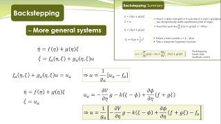 NCS - 42 - Backstepping control for strict feedback systems