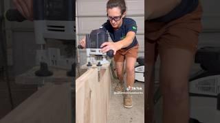 Tik Tokers Woodworking Girl. #diywoodworking #diy #woodworkingprojects #tools