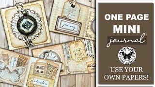 1 Page Mini Journal (I'M OBSESSED) Use your own supplies or use this new kit! #junkjournal