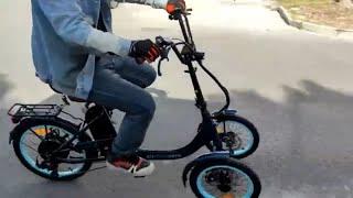 Incredible E Bike w/ Two Wheels in Front!  Adult Electric Tricycle Can Zig & Zag &  Still Balance!