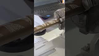 Marking while rotating, no delay. #lasermarkingmachine #fiberlaser #rotarymarking #pipedrawing