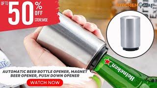 This Automatic Beer Bottle Opener, Magnet Beer Opener, Push Down Opener Is A Cool Beer Accessory