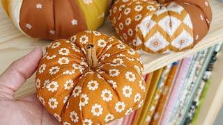 Cute Fall Fabric Pumpkins to Sew with Free Pattern