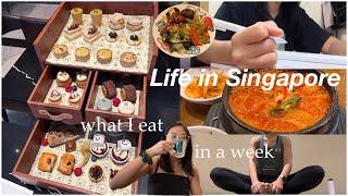 What I eat in a week (office & weekends) in Singapore | Christmas tea, solo date, chinese tingkat