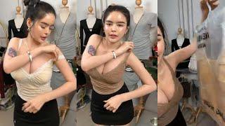 Tanktop Segitiga Kekinian Live Jualan Online Pakaian || Try On Haul