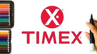 How to draw TIMEX logo / Drawing Brand Logo with Hand 