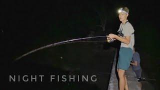 Night Fishing an African lake using LARGE cut baits (Tiger and Barbel combo!)