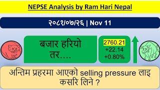 2081.07.26 | Nepse Daily Market Update | Stock Market Analysis by Ram Hari Nepal