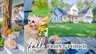 FALL FRONT PORCH AND FIRE PIT // DECORATE WITH ME // CHARLOTTE GROVE FARMHOUSE