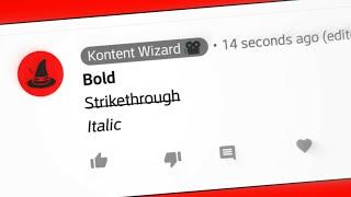 How to Write Bold/Italic/Strikethrough on YouTube Comment(Easy)