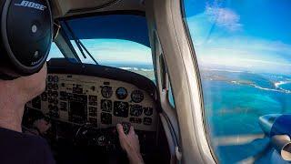 King Air 200 Landing in Cancun, Mexico (ATC audio included)