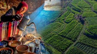 Documentary: Natural village breakfast with butter, soup and wood-fired bread