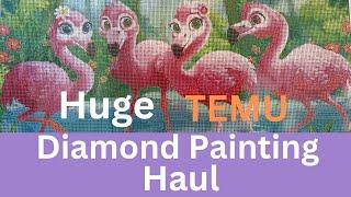 Huge Temu Diamond Painting Haul - Unboxing - Diamond Art - Beginner