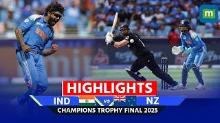 Live: Highlights: IND vs NZ Champions Trophy Final 2025 Highlights | Champions Trophy Highlights