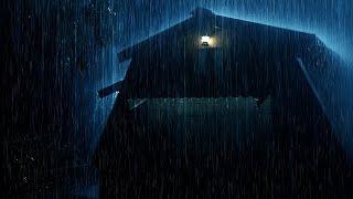 Rushing Rain, Fierce Thunder on Worn Silver Tin Roof at Night Help Sleep Extremely Well in 3 Minutes