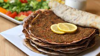 Lahmajun recipe Armenian Lahmajoun لحم بعجين