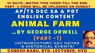 ANIMAL FARM...BY GEORGE ORWELL ( PART- 1)