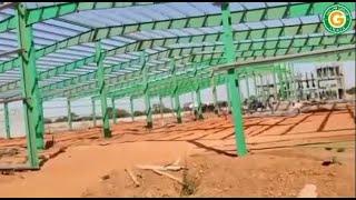 65000 Sq. Ft. PEB Shed under installation in West Africa by Goyum Group - India