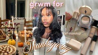 Get ready with me for THANKSGIVING(shower routine, fall makeup, and more)