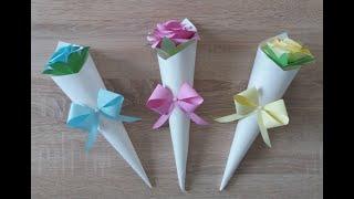 Kağıttan Gül Yapımı | How to Make Paper Rose | Öğretmenler Günü İçin Hediye Fikirleri