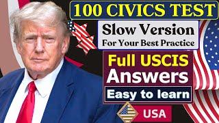 2024 Random 100 Civics Questions and Answers: U.S. Citizenship Interview 2024 | Easy Answer | N-400