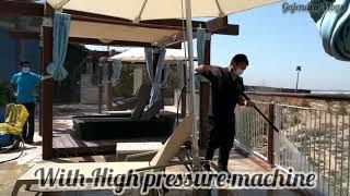 Hotel out door cleaning| High pressure machine for out Deck washing cleaning..