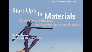 Start-Ups in Materials: If you're not on the edge, you're taking up too much space