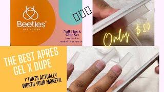 Gel x dupe!!! FULL SET w/ NO ACRYLIC ** Gelx inspired nails | Easy nails no acrylic