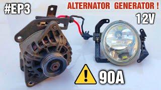 12v Alternator to Generator with cell energy - Free Video Experiment