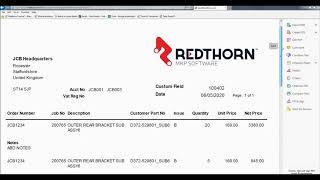 Redthorn MRP - Invoicing – Print Invoice