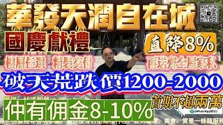 【華發天潤自在城】國慶獻禮，破天荒跌價1200-2000，直降8%，樓層任揀，精裝交付再送齊全屋家私，仲有佣金8-10%，首期不超兩萬#惠州房產#華發#惠州#地產#港人#回佣#返佣#熱門#港人置業