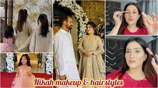 Nikah makeup & hairstyle by Natasha Waqas | Get readying with kids is tough