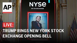 LIVE: Trump rings New York Stock Exchange opening bell