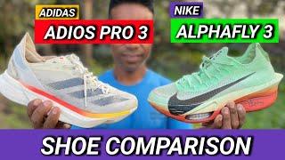 NIKE ALPHAFLY 3 vs ADIDAS ADIOS PRO 3  Shoe comparison - कौन सा Best है (Based on Data)