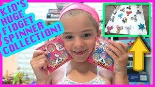 FIDGET SPINNER COLLECTION FOR KIDS!! | MARIO KART, UNICORNS, DONUTS, FROZEN, EMOJIS, & 2 GIVEAWAYS!!