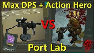 Max DPS + Action Hero Perk VS Port Lab [Last Day on Earth: Survival]