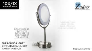 Zadro Surround Light™ Dimmable Sunlight Vanity Mirror with Dual Magnification