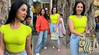 Sonal Chauhan Looks Purely Gorgeous  as she spotted in Bandra 