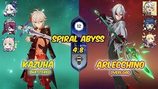 REACTION BUFFED?? | C0 Kazuha Shattered - Arlecchino Classic Overload | Spiral Abyss 5.2